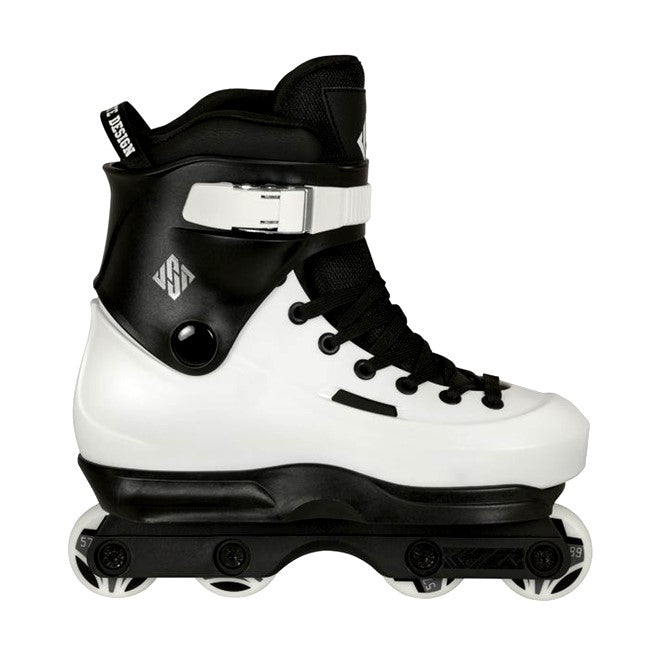 white black usd sway aggressive inline skates 