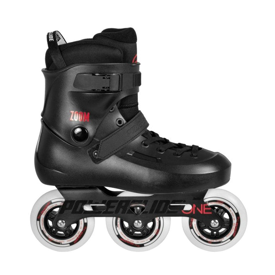 BLACK FREERIDE BLACK  TRI SKATE INLINE POWERSLIDE SKATES 