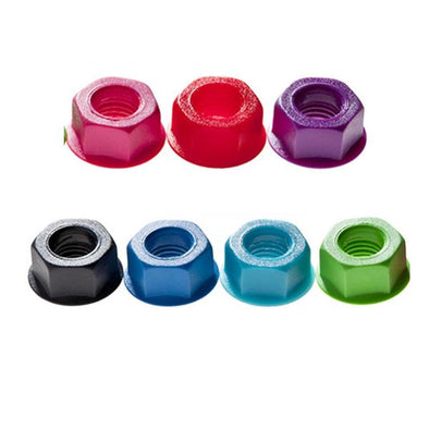 coloured 8mm wheel nuts in packet of 8 