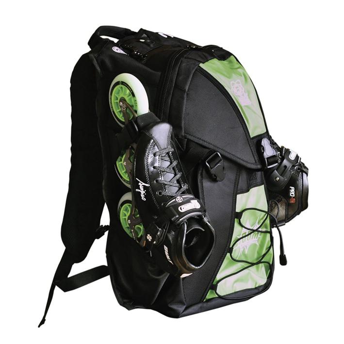 atom green skate bag 