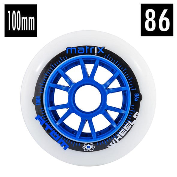 Atom Matrix Blue Inline Wheel 86A 100mm