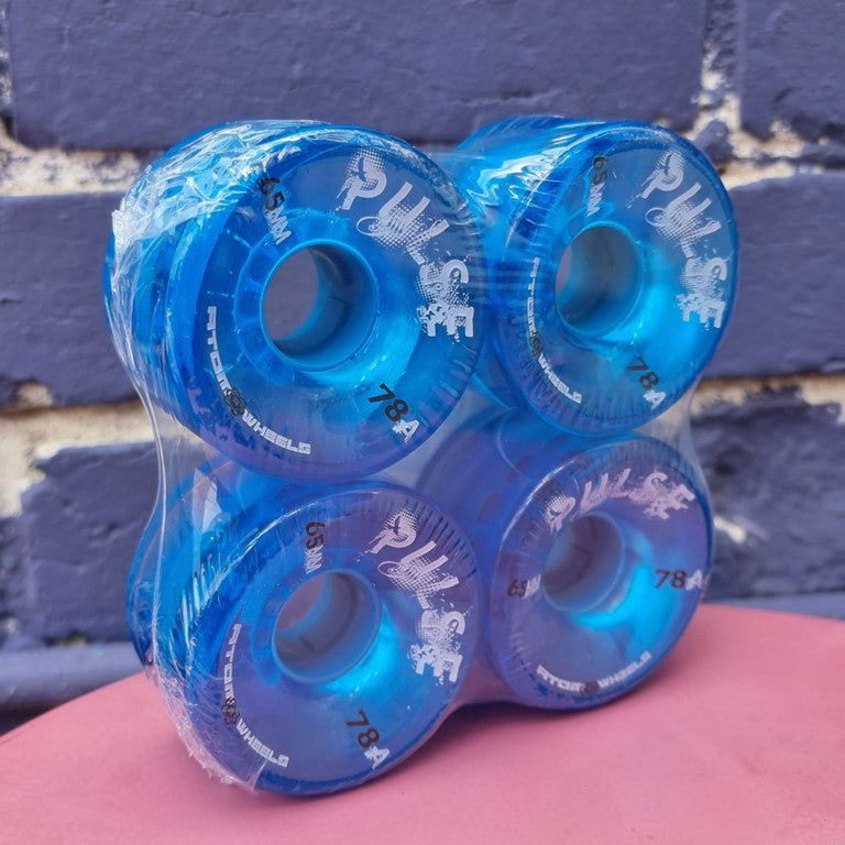 blue 65mm outdoor rollerskate wheels 