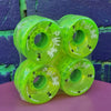 lime green 65mm outdoor rollerskate wheels 