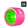 roller derby indoor roller skate wheels 88a 59mm x 38mm pink outer green hub 