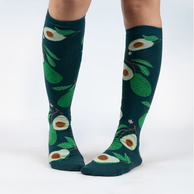 green avocado knee high socks 