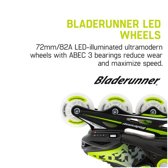 Kids Adjustable Bladerunner Phoenix Flash Green Inline Skates