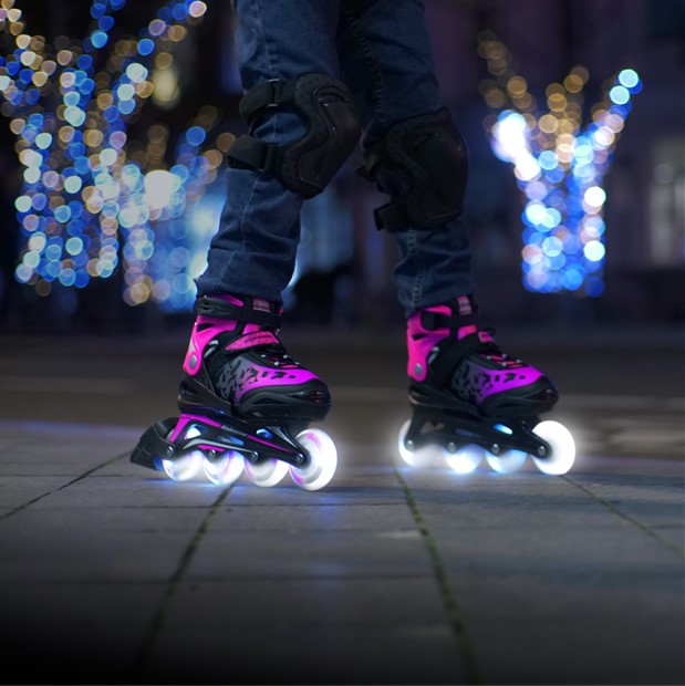 pink led light up rollerblade phonix skates