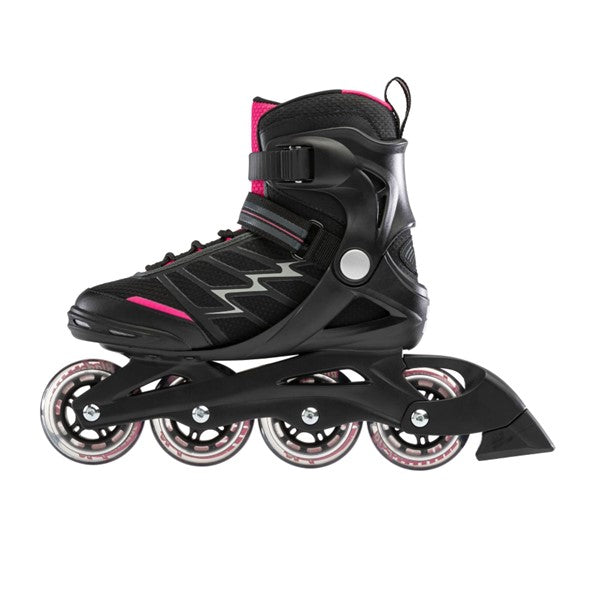 recreational fitness inline skates womens black pink 