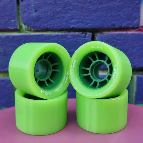 green speed wide indoor roller skate wheels 
