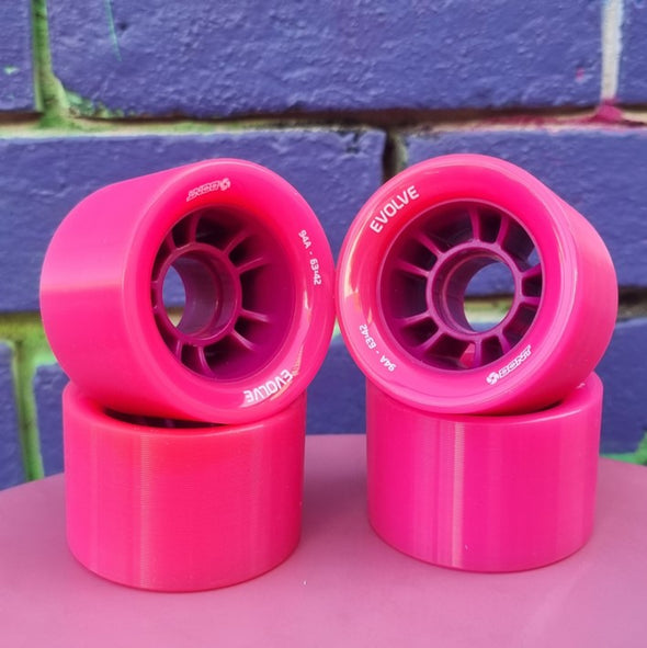 pink speed wide indoor roller skate wheels 