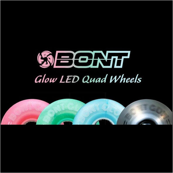 Bont Light Up Glow Pearl White Wheels 83A - 4 pack
