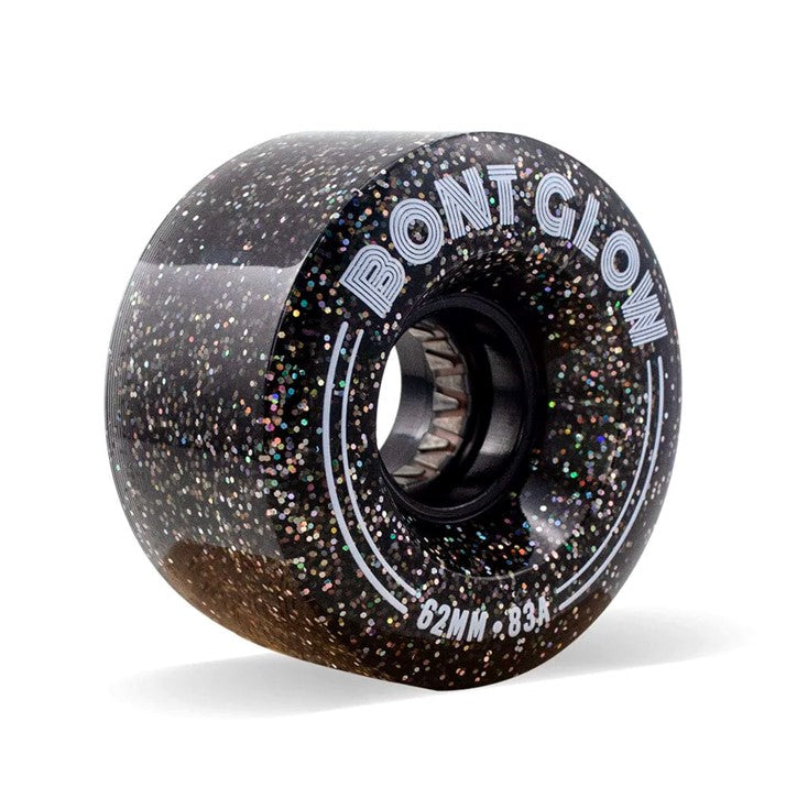 led light up black glitter hybrid rollerskate wheels