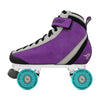 purple hightop roller skate with bpm bont 78a outdoor wheels blue 
