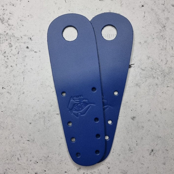 bright royal blue leather skate toe guard strip protecter