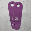 purple leather suede roller skate toe guard strip protecter