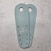 light pastel blue leather suede roller skate toe guard strip protecter