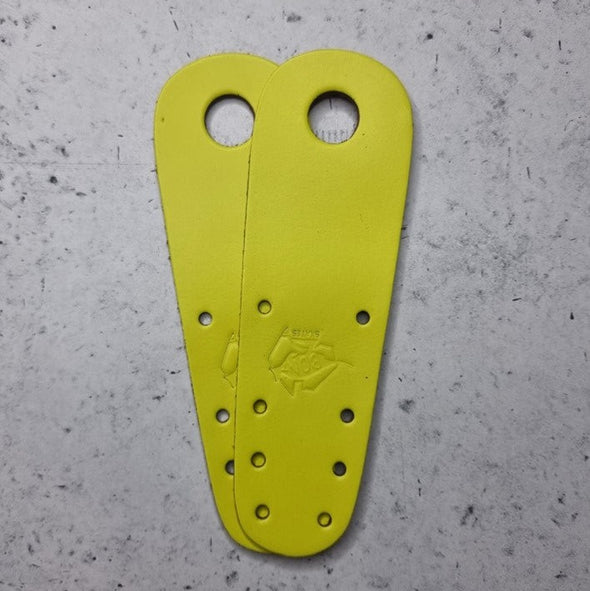 bright bright yellow leather skate toe guard strip protecter