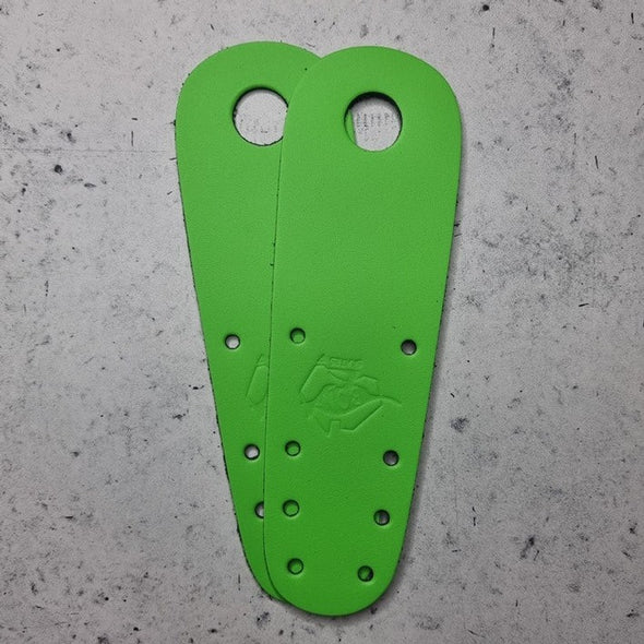 bright lime green leather skate toe guard strip protecter