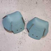 light blue leather toe guard snouts