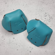 light blue leather skate toe guard snouts 