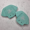 pastel green mint leather suede roller skate toe guard snouts
