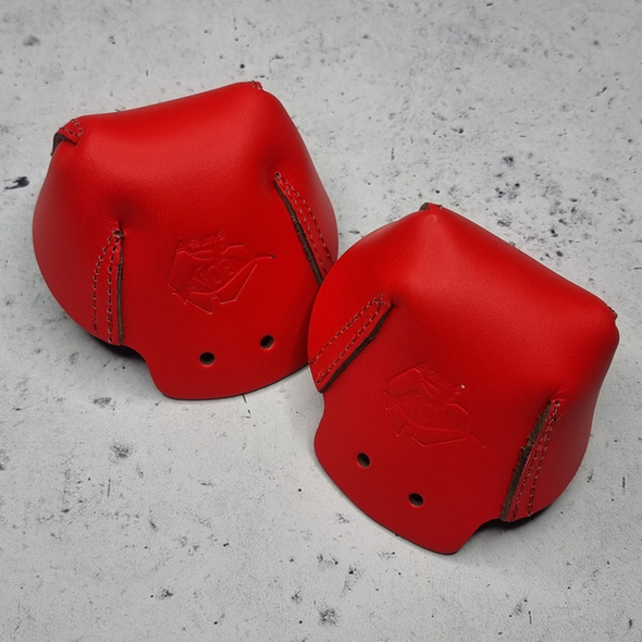 bright red leather skate toe guard snouts 