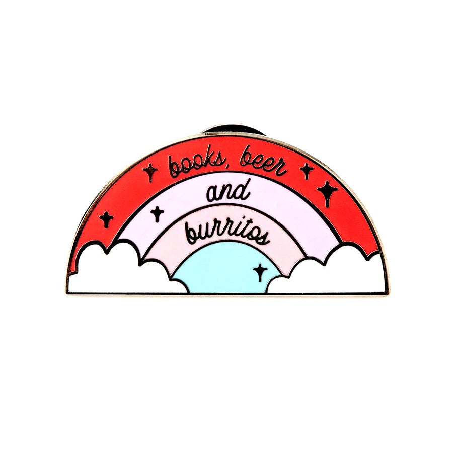 Books, Beer and Burritos Pin