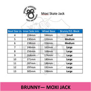 brunny size guide for moxi jack 