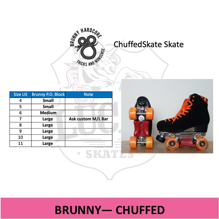 brunny size guide for chuffed skate