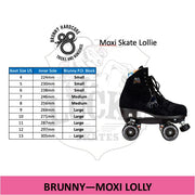 brunny size guide for moxi Lolly