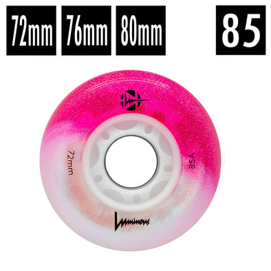 pink white candy 72mm 76mm 80mm inline led luminious inline wheels 