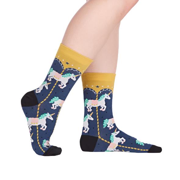 Sock It To Me Carousel Unicorn Women's Crew Socks - Lucky Skates