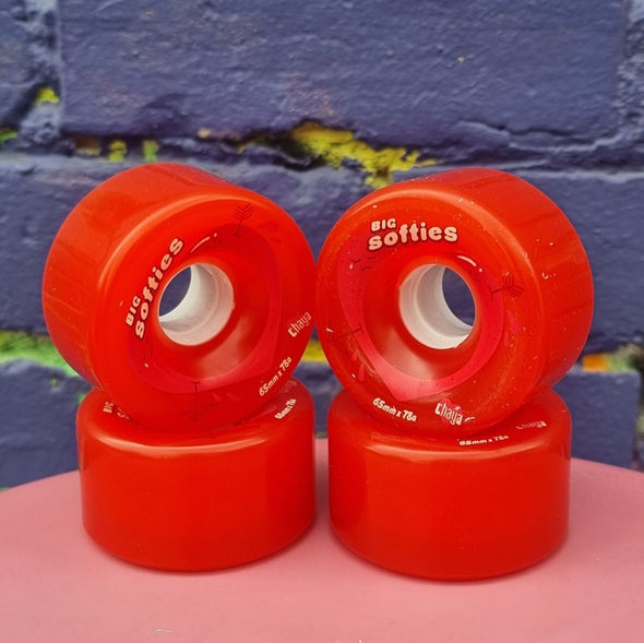 red 65mm outdoor roller skate wheels 