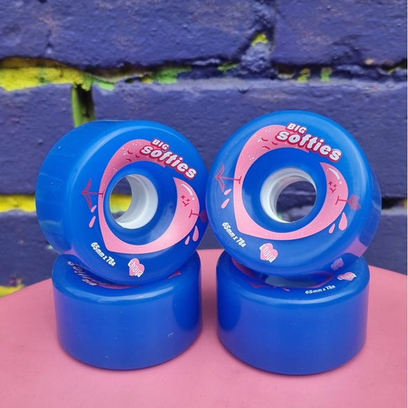 blue 65mm outdoor roller skate wheels 
