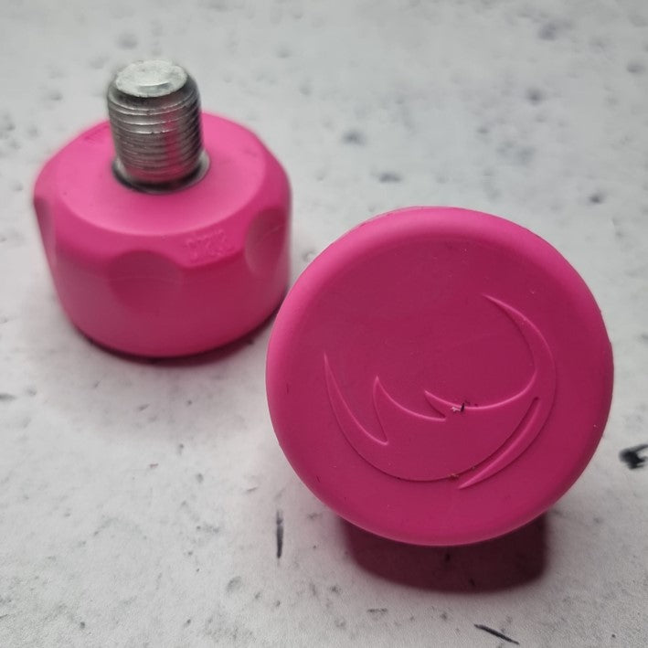 pink roller skate short stem brake