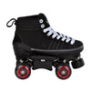 black sneaker style roller skates with grind block 