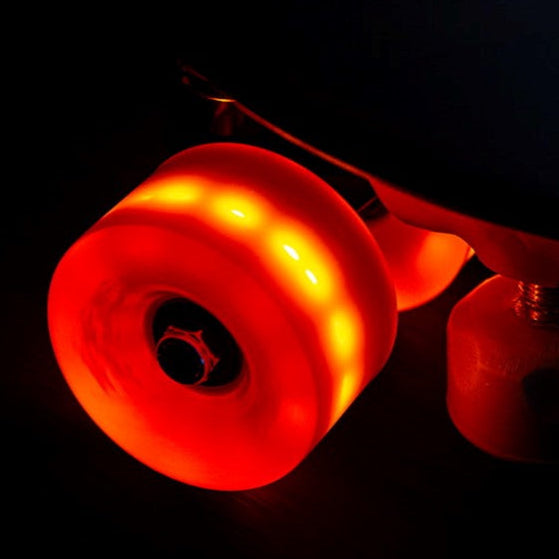 Chaya Light Up Neon Red Wheels 78A - Lucky Skates