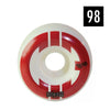 roller skate ramp ramp wheels 98a 58mm white red 'CIB' 