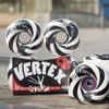 roller skate ramp ramp wheels 103a black white swirl 'CIB' 