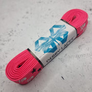 hot pink laces with skulls