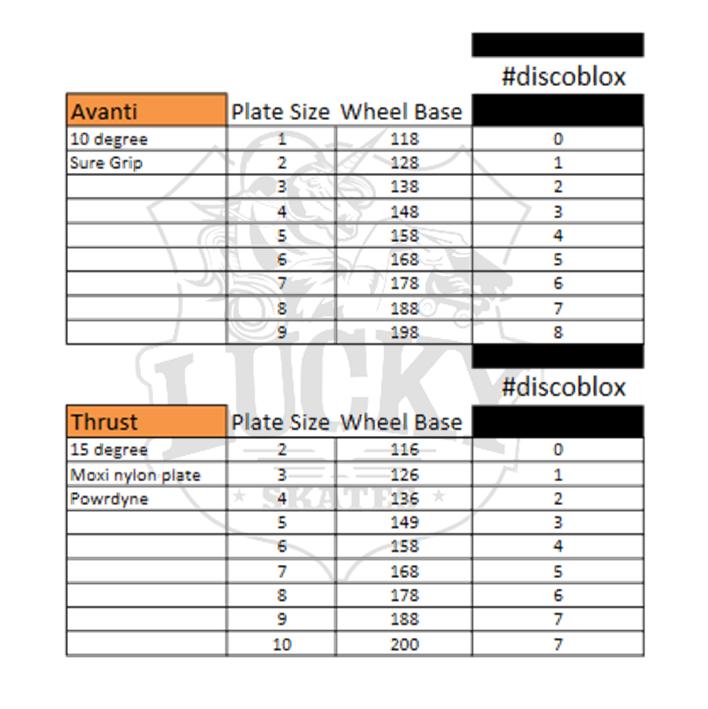 disco blox moxi size chart 