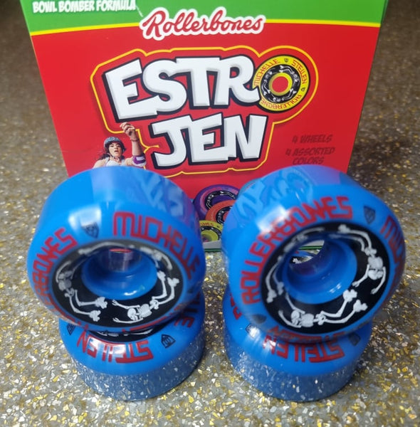 Estro Jen Rollerbones Blue Bowl Bomber Wheels - 4 pack *Last One*