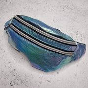 SHINY FANNY PACK BUM BAG BLUE 