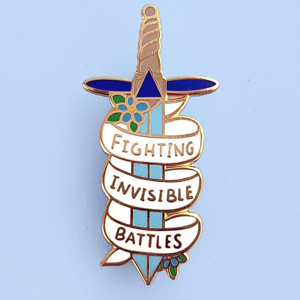 Fighting Invisible Battles Pin
