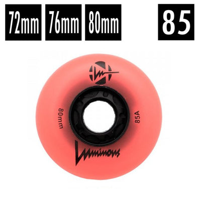 85a luminious led light up inline wheels coral glow 
