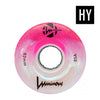 white and pink light up quad rollerskate wheels 