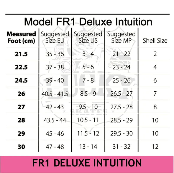 FR FR1 Deluxe Intuition Black/White 310 Inline Skates