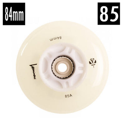white light up led inline skate wheels 84mm