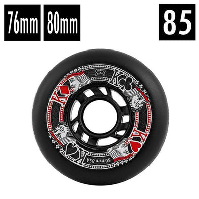 black 76mm and 80mm 85a inline wheels 