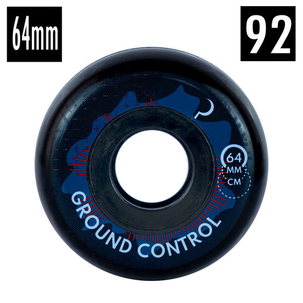 ground control 64mm 92a navy blue  aggressive inline wheels 